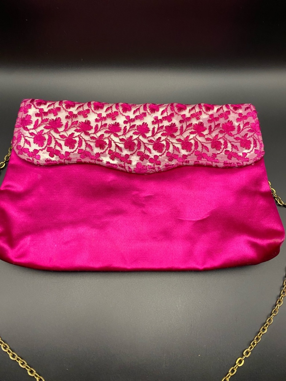 Vintage 80’s Fuchsia QualiCraft Floral Shoulder Bag and Heels Set - Picture 13 of 15